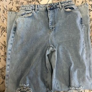 Boohoo Flared Denim Ripped Jeans